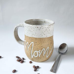 Personalized Pottery Coffee Mug: Handmade Custom Ceramic Cup, 16 oz