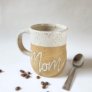 Personalized Pottery Coffee Mug: Handmade Custom Ceramic Cup, 16 oz