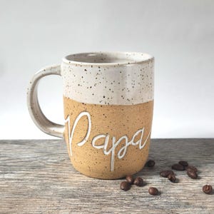 Handmade Personalized Pottery Mug: Carved Custom Message, 16oz Ceramic Coffee Cup