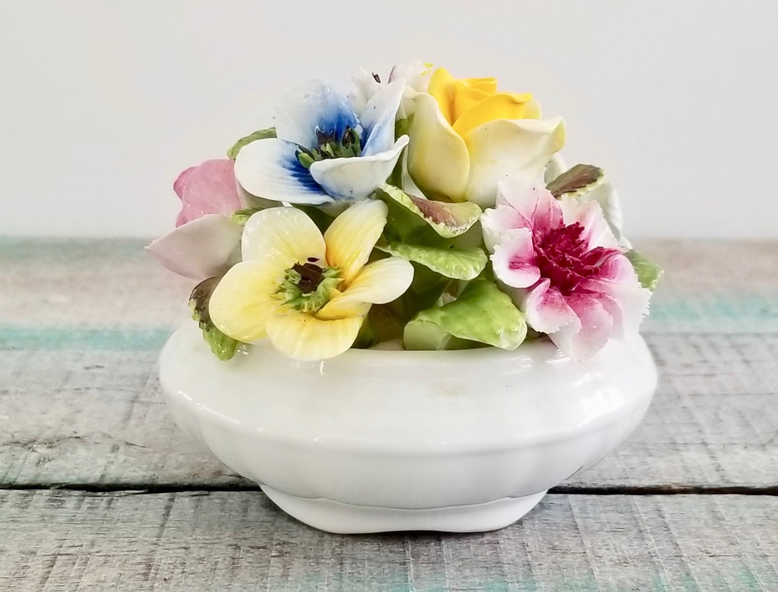 Coalport England Bone China Flowers in Bowl Vintage Floral Etsy