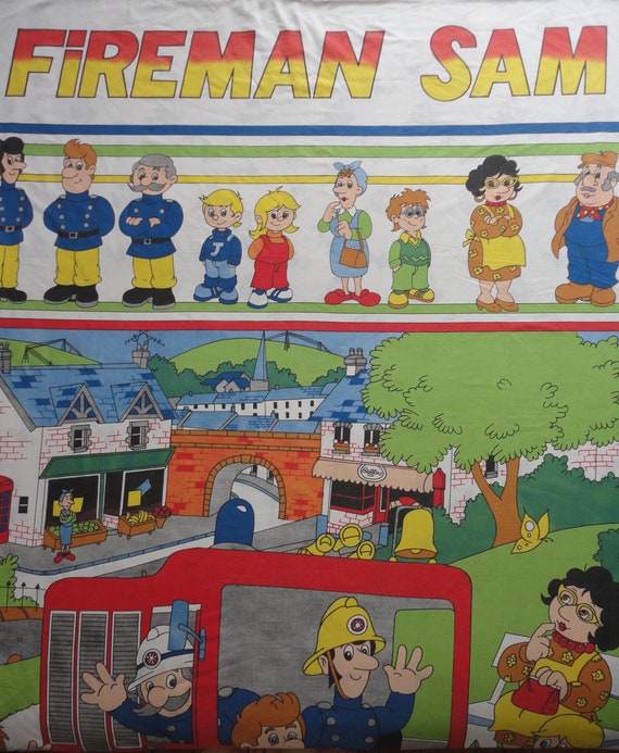 Fireman Sam Original Single Child Colourful Reversible Duvet Etsy