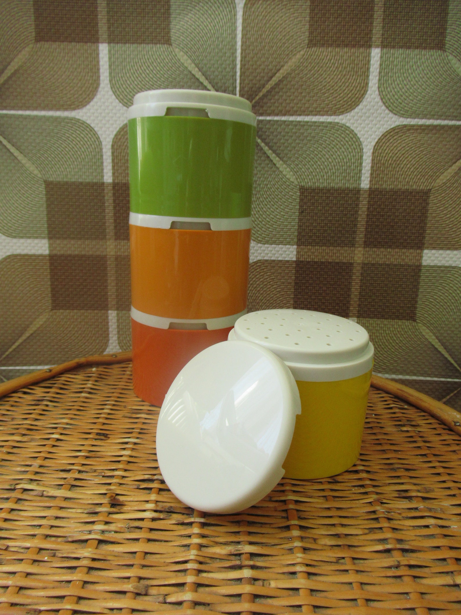 Tupperware Stackable Spice Shakers Jar Pot Set of 4 Unused Etsy