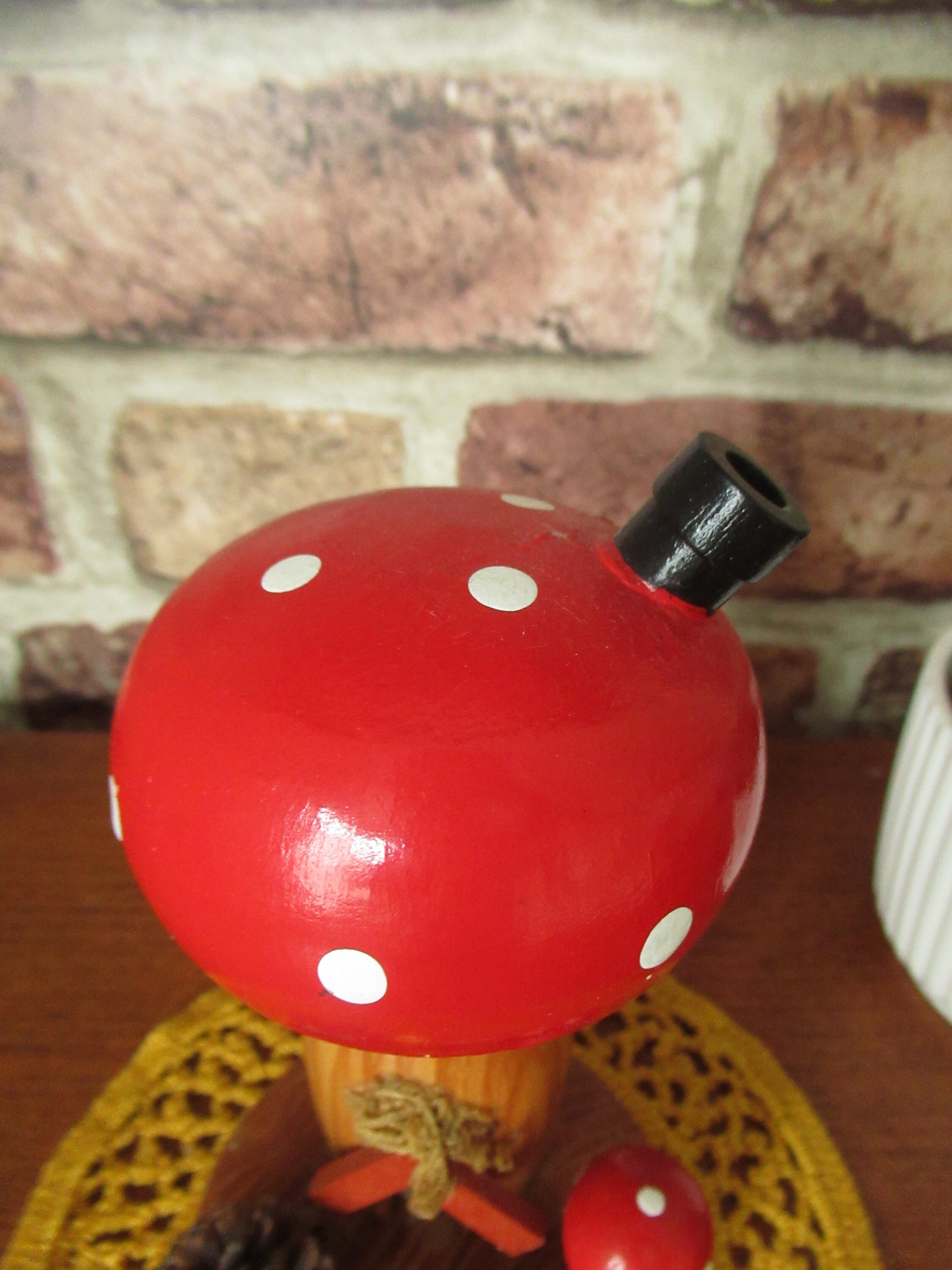 Wooden Mushroom House Incense Cone Holder With Pine Cone and Etsy UK
