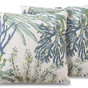 Pillow Cover /Coral Reef Oceanside 16&quot;  /Reversible (Qty1)