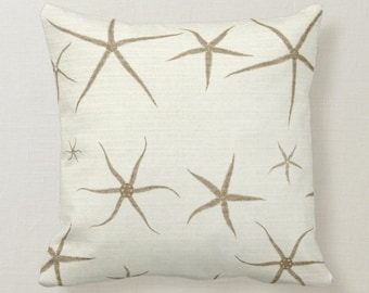 Seastar in Tan Pillow cover 18"