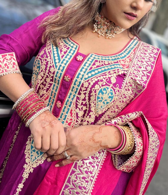 Christmas Gift,panjabi Suit With Panjabi Indian Bollywood Party Wear Dress,kanchipuram  Silk Dress, Ready to Wear Dress,anarkoli Dress - Etsy