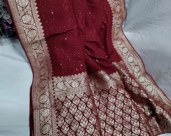 Red benarasi Indian saree,traditional saree,desi saree, sari,bridal saree, party wear Puja saree. Puja sari, party wear sari, saree