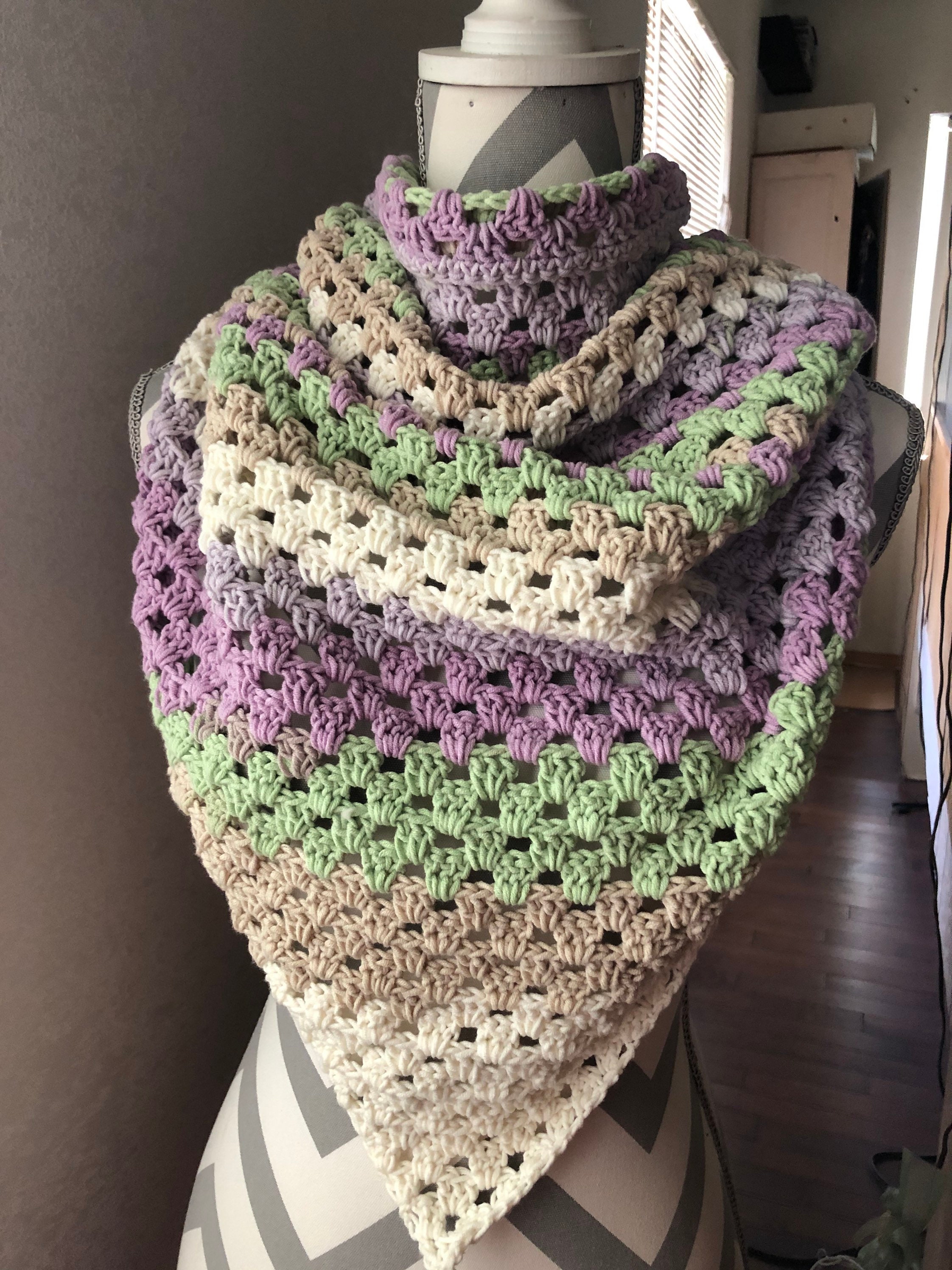 Latest WIP, a gift shawl made with Caron Latte Cakes in Earl Grey, it's  very soft and I'm super excited about it!☺️ : r/crochet