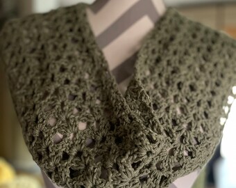 Sage Green Cotton Scarf: Lightweight Spring Summer Shawl