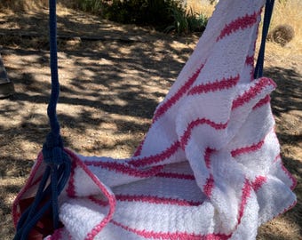 Pinstripe Crochet Blanket