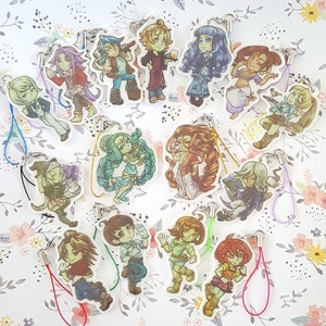 Harvest Moon Bachelor/ette 2in Charms- Selena, Kathy, Candace, Molly, Angela, Witch, Chase, Luke, Gill, Julius, Wizard, Kevin, Kasey, etc