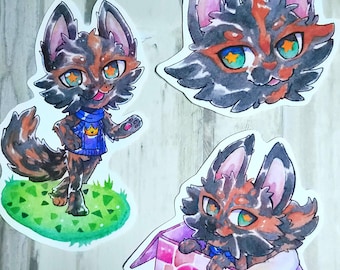 Cute Cat Sticker Tortie - Raven - Kitty Villager