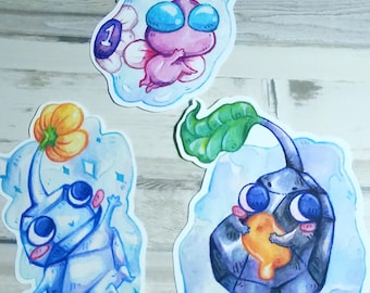 Pikmin set 3 - rock, pink, and ice