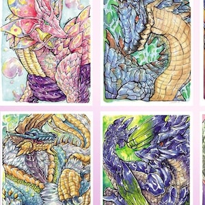 Monster hunter watercolor prints 5x7 inch