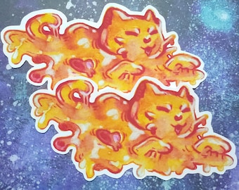 Handmade Stickers Slime Cat - Honey