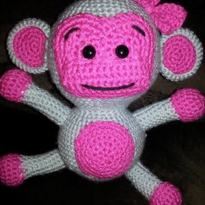 Crochet Monkey Pattern, Handmade Crochet Stuffed Monkey Toy Pattern Only