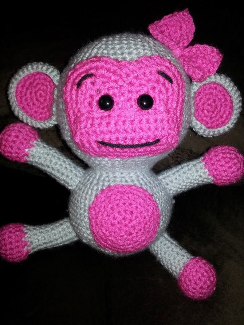 crochet monkey pattern handmade crochet stuffed monkey toy etsy