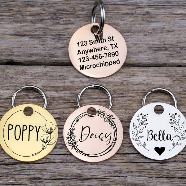 Dog Tag Dog Collar Tag Personalized Cat Tag Custom Cat collar Tag Cat Id Tag Dog Id Tag Dog Name Tag Engraved Pet Tag Cat Name Tag