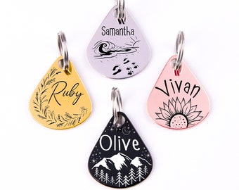 Dog Collar Tag Dog Tag Tear Drop Personalized Dog Tag For Dogs