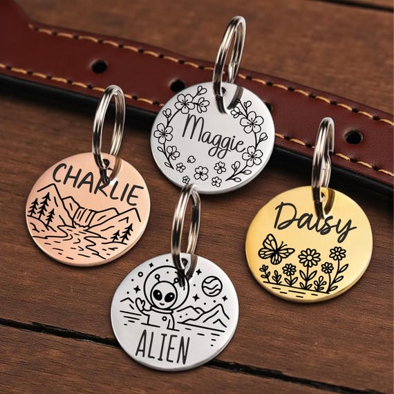 Pet dog tag, dog ID Tag, Personalized dog collar tag pet id, puppy tag,  dog ID Tag, dog tag for dogs, Cat tag, Custom Dog tag, Cat name tag
