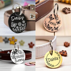 Personalized Pet Tag, Custom Dog Collar Tag, Dog ID Tag, Dog Name Tag, Cat ID Tag, Cat Collar Tag, Small Dog Tag, Engraved Pet Tag Bild 8