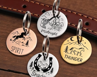 Custom Horse Bridle Tag – Personalized Halter Name Tag – Saddle or Blanket Tag – Gift for Horse Lover – Barn ID Plate – Engraved Tack Tag
