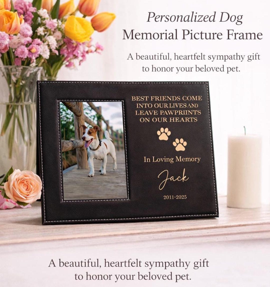 Personalized Pet Memorial Dog Frame – Loss Sympathy Gift – Custom in ...