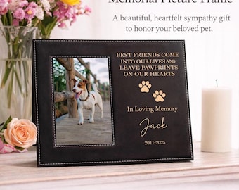 Personalized Pet Memorial Dog Frame – Loss Sympathy Gift – Custom In Loving Memory Photo Frame