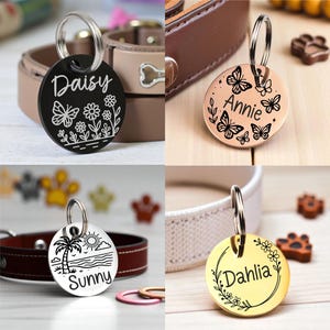 Placa de identificación personalizada para perro, placa de identificación para mascota, placa de identificación para cachorro, placa de identificación personalizada para perro, placa de identificación grabada para mascota, placa de identificación personalizada para perros imagen 8