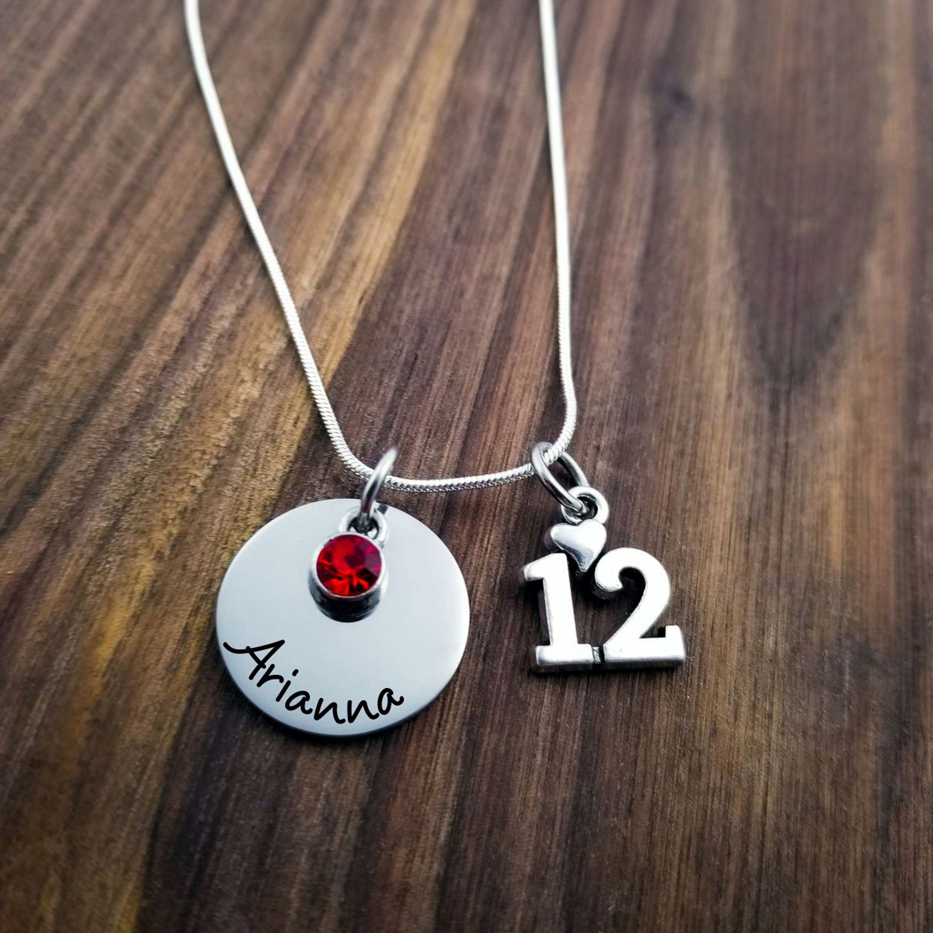 12th Birthday Gift, Birthday Gift for 12 Year Old Girl, 12th Birthday Necklace, Personalized Gift, Custom Jewelry, Gift for 12th Birthday