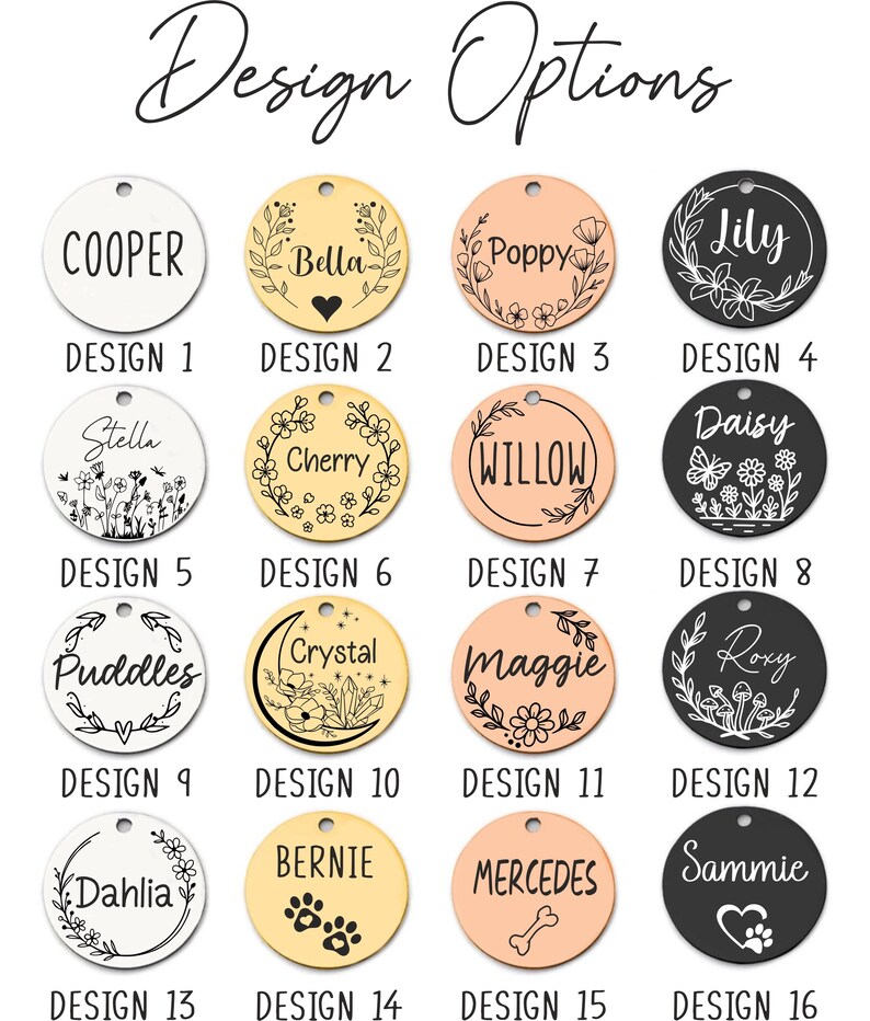 Personalized Pet Tag, Custom Dog Collar Tag, Dog ID Tag, Dog Name Tag, Cat ID Tag, Cat Collar Tag, Small Dog Tag, Engraved Pet Tag Bild 2