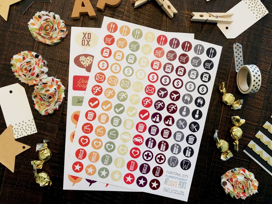 Printable Functional Planner Stickers, Life Planner Stickers, Organizer ...