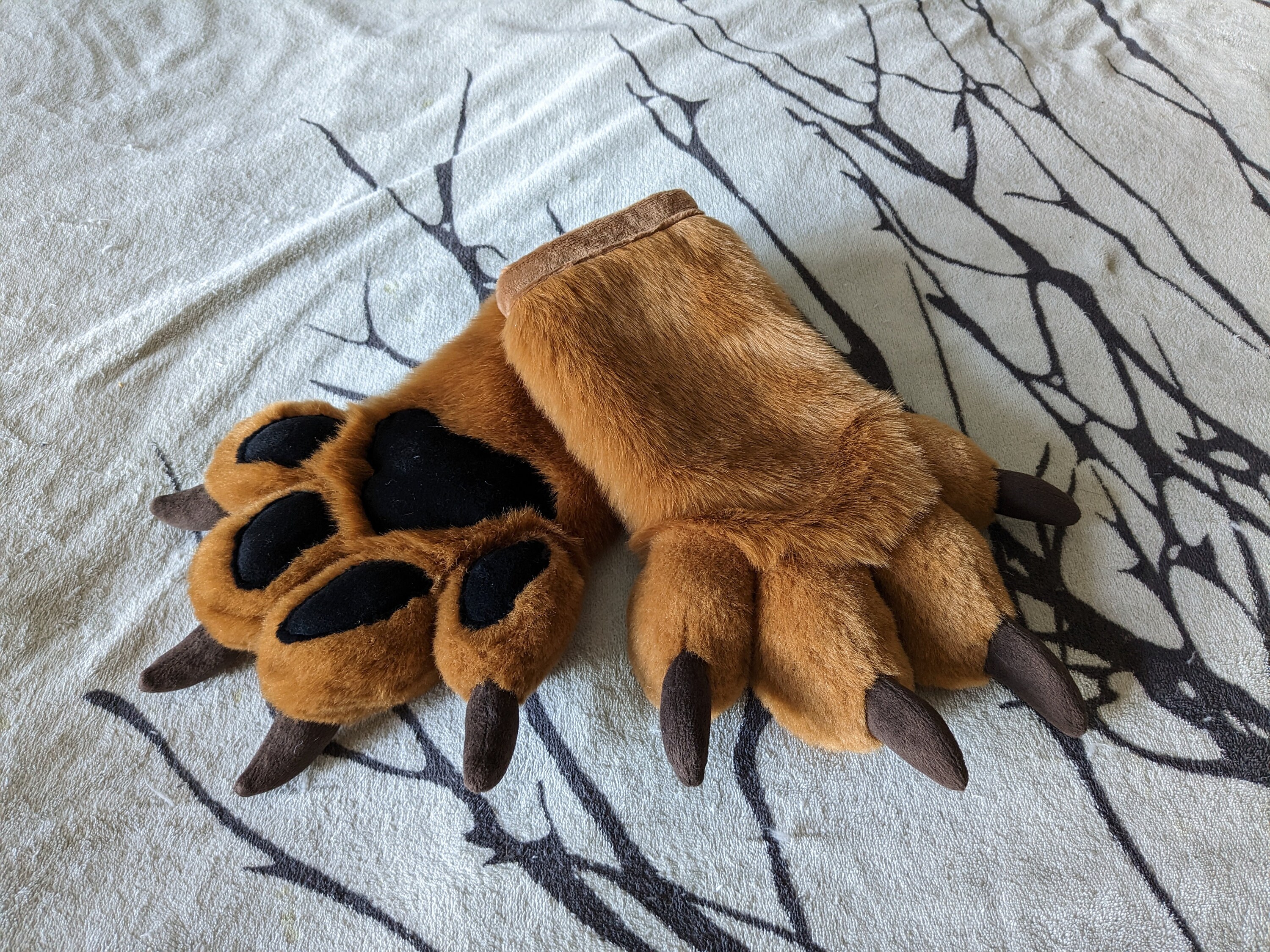 brown paw gloves