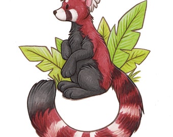 Little Red Panda Sticker