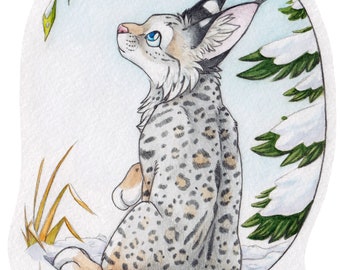 Winter Lynx Sticker