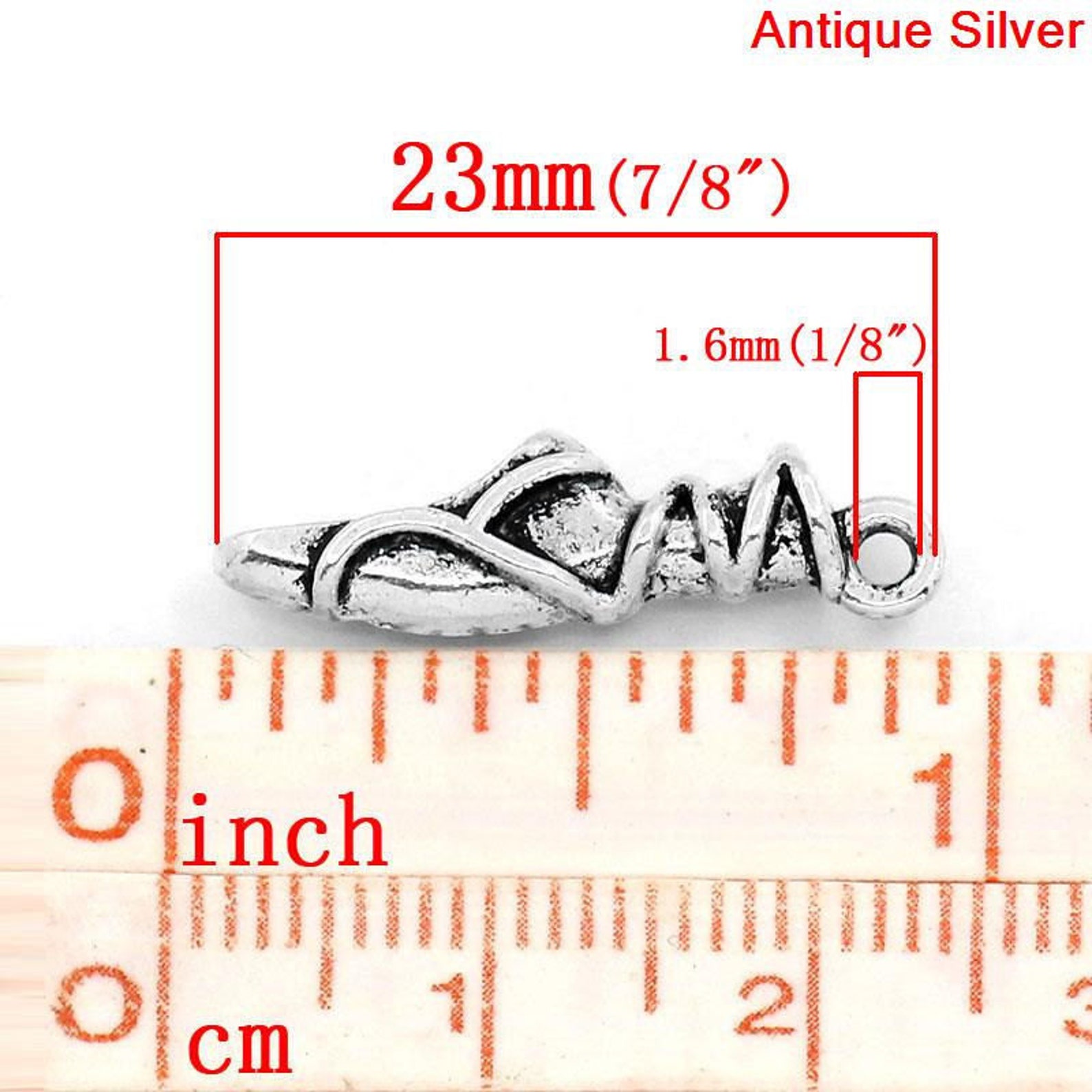 2 pcs ballet shoe charms, pointe shoe charms, silver ballet shoe charms, dance charms, ballet shoe pendant, usa ships quick