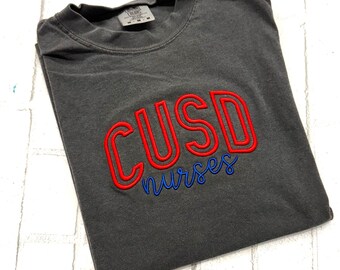 3D Puff Embroidery || Embroidered Shirt || School Spirit Shirt || Spirit Wear Shirt || School Spirit |Spirit Wear