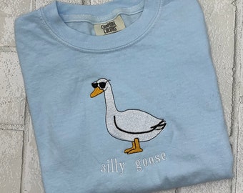 Book Lover Shirt || Silly Goose Shirt || Shirt || Custom Shirt || Funny Shirt || Embroidery