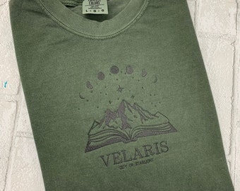 Book Lover Shirt || Embroidered Shirt || Antisocial Book Shirt || ACOTAR Shirt || Sarah Maas
