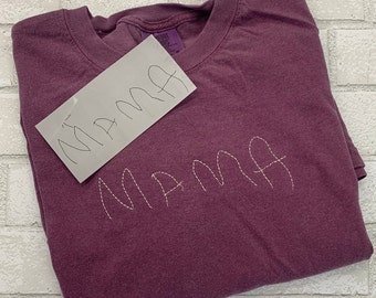 Handwriting Shirt || Embroidered Shirt || Mama Shirt || Custom Handwriting|| Keepsake Shirt || Memory Shirt