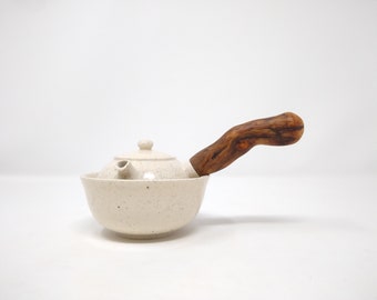 190ml Speckled Porcelain kyusu and a matching 230ml tea bowl