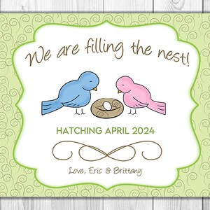 Füllung der Nest Schwangerschaftskarte | Digitale Datei