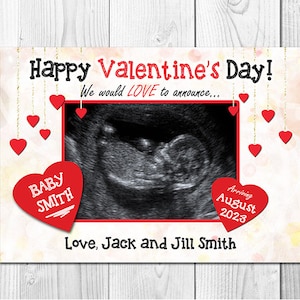 Valentine&#39;s Day Pregnancy Announcement - Digital File