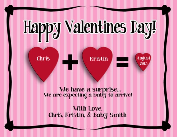 valentines day pregnancy announcement card 4 cards with etsy valentines day pregnancy announcement cards