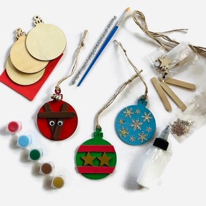 Christmas Craft Kit for Kids - Snow Flake, Reindeer, and Christmas Ornament - Christmas activity for kids