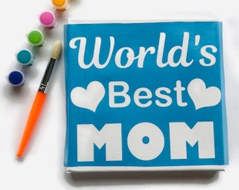 Personalized Mother's Day Craft Kit for Kids - Kids Mother's Day Gift for Grandma - Easy Kids Craft Painting Kit