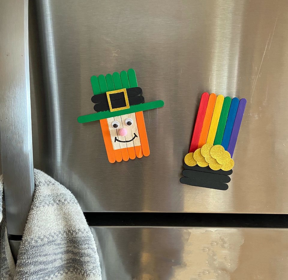 43 Dive into Fun with These Easy Popsicle Stick Crafts for Kids 18 St Patrick's Day Craft Kit for Kids - Leprechaun And Rainbow Magnets…