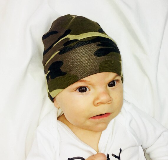 camo baby beanie