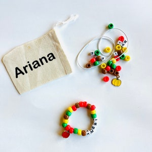 Personalized Thanksgiving Craft Kit for Kids - Bracelet Making Kit - Easy Kids Craft Kit