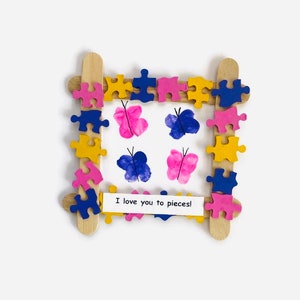 Mother's Day Craft Kit for Kids - Fingerprint Frame Gift for Mom - Personalized Mother's Day Gift